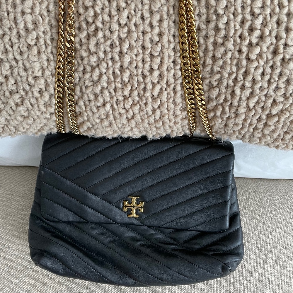 Kira Chevron Quilted Convertible Leather Crossbody Bag TORY BURCH
